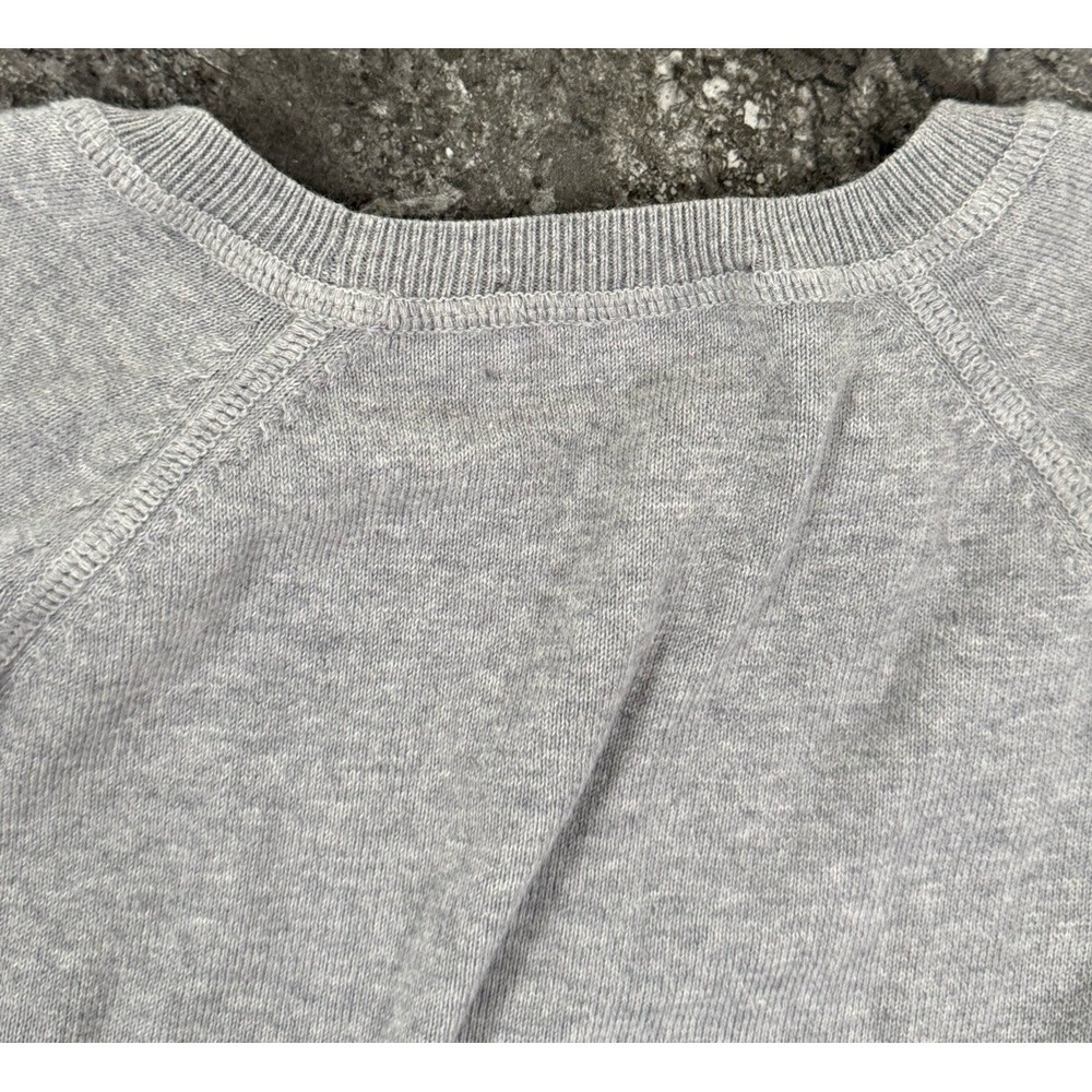 Vince Mens 100% Cotton Crewneck Lightweight Sweater Italian Yarn Elbow Patches M - Picture 8 of 12